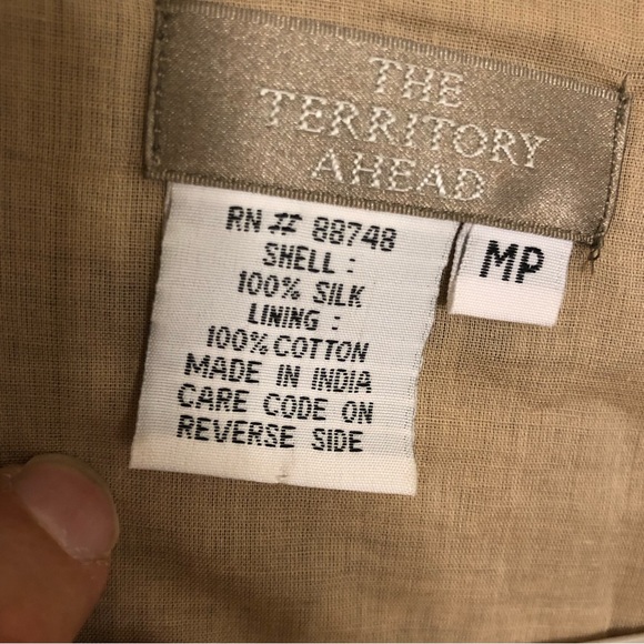 The Territory Ahead Women’s Tweed Raw Silk Cotton Blazer button textured medium - Picture 9 of 12